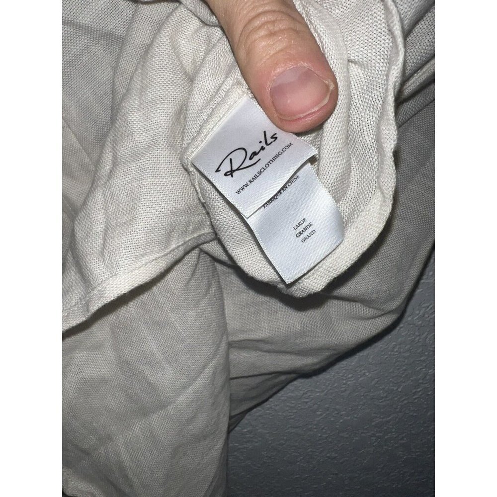 Rails Button Up Charli Shirt Hummus Color Cotton … - image 5